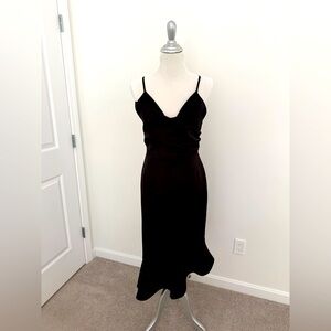 NEW w/ Tag Black Midi Dress Size 14